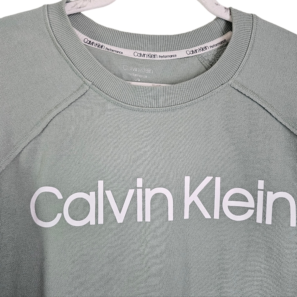 Calvin Klein womens performance pullover crew neck Sweatshirt size L